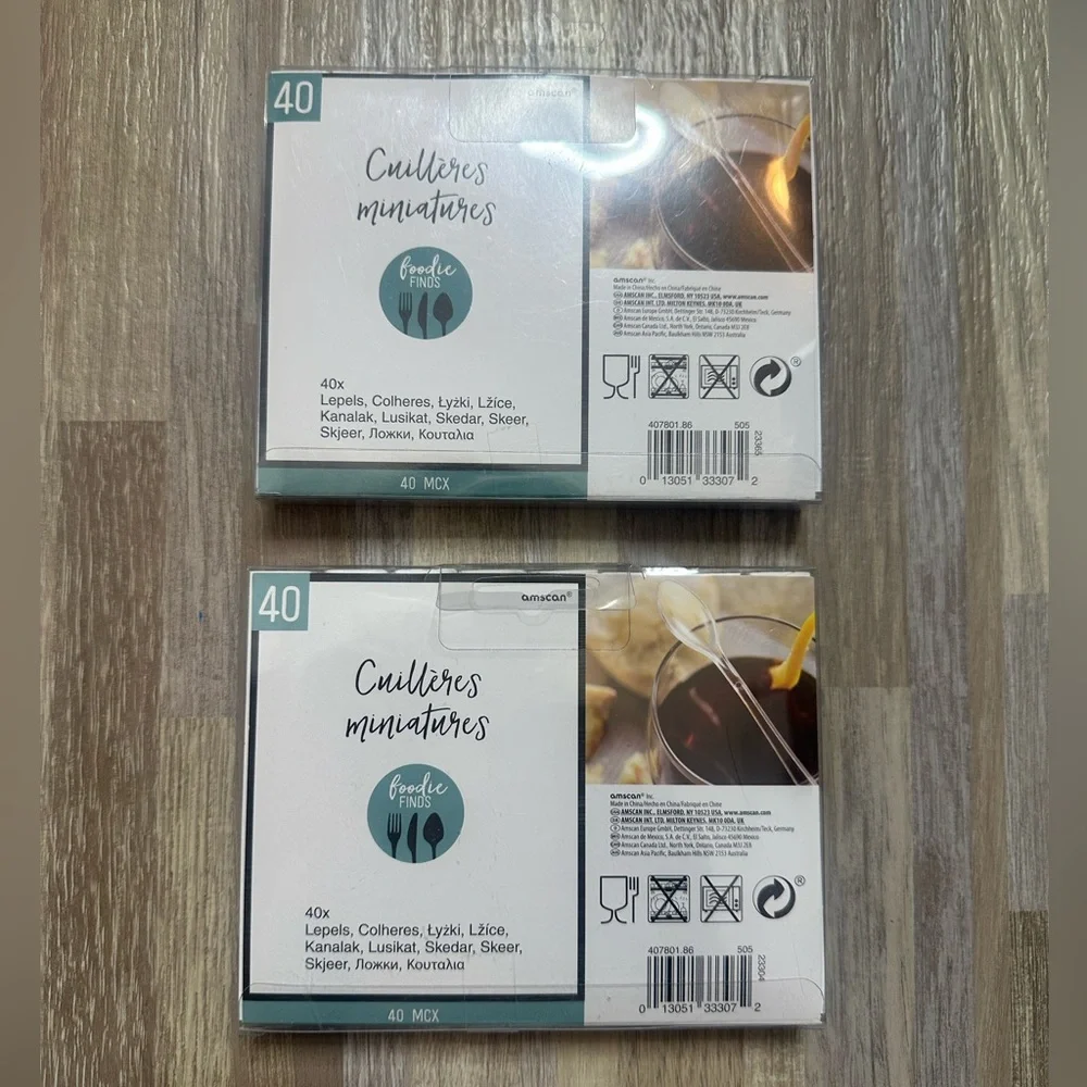NEW Clear Mini Forks & Spoons - (4) 40 Count Packs!